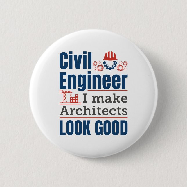 Ziviler Ingenieur, den ich Architekten gut machen  Button (Vorderseite)