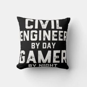 Ziviler Ingenieur für TagesGamer nach Nachtingenie Kissen