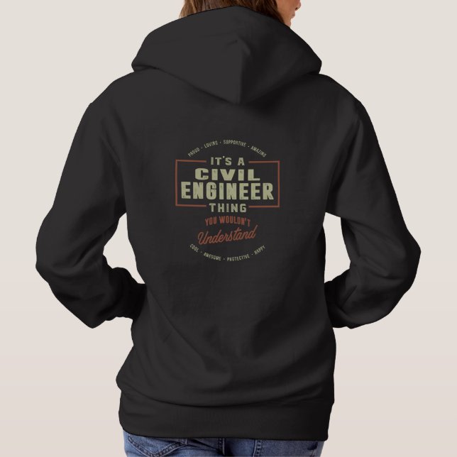 Ziviler Ingenieur Hoodie (Rückseite)