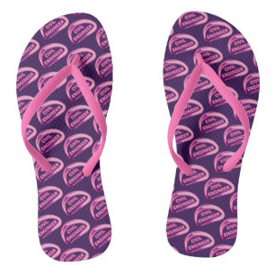 Ziviler Ingenieur in Rosa Flip Flops
