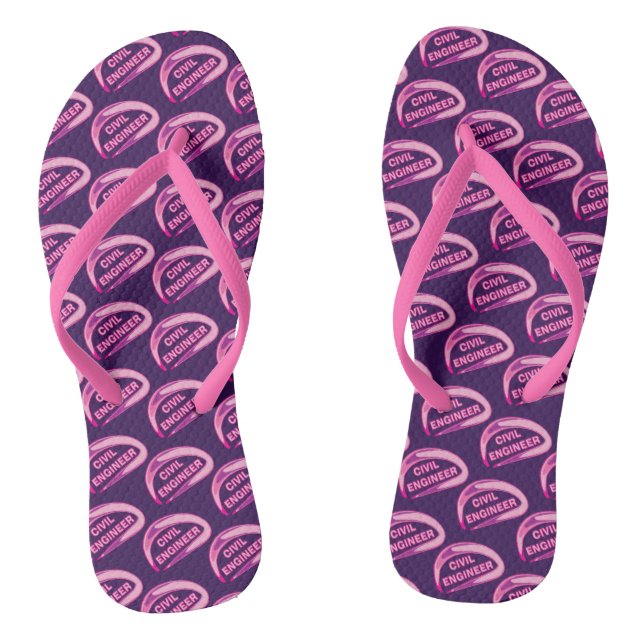 Ziviler Ingenieur in Rosa Flip Flops (Fußbett)