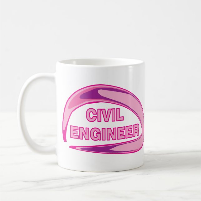Ziviler Ingenieur in Rosa Kaffeetasse (Links)