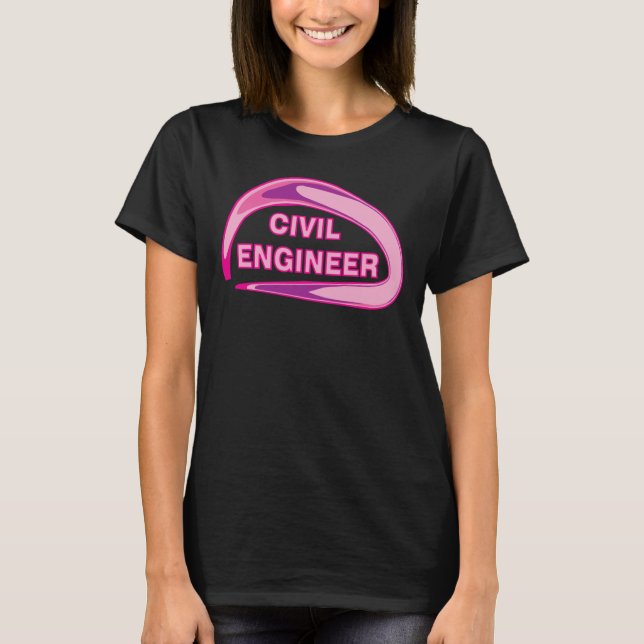 Ziviler Ingenieur in Rosa T-Shirt (Vorderseite)