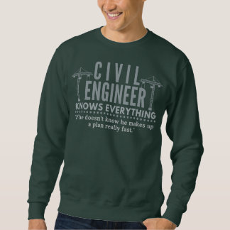 Ziviler Ingenieur kennt alles Struktur Sweatshirt
