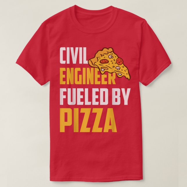 Ziviler Ingenieur mit Pizza Pizza Lover Zivil T-Shirt (Design vorne)