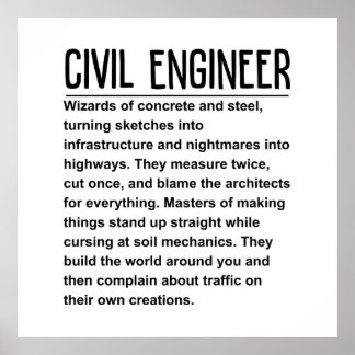 Ziviler Ingenieur Poster