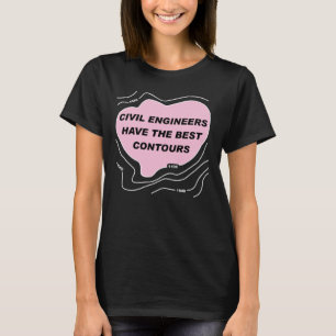 Ziviler Ingenieur - rosa Konturen T-Shirt