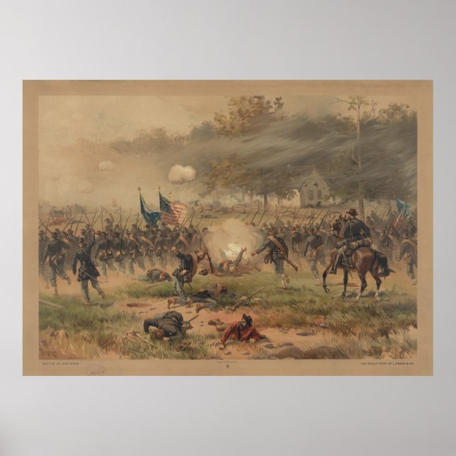 Ziviler Krieg gegen Antietam Sharpsburg Print Poster (Vorne)
