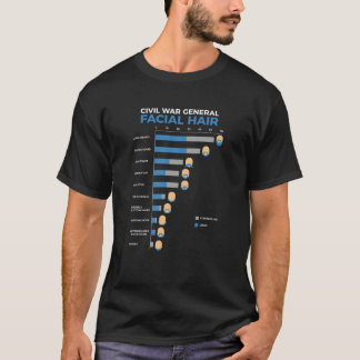 Ziviler Krieg General Beards Infographic T-Shirt