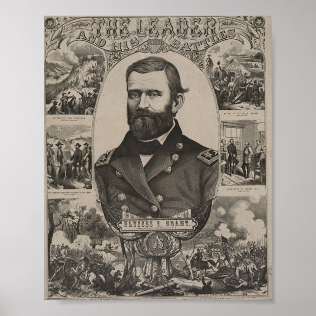 ZIVILER Krieg in den USA: Ulysses S. Grant Poster (Vorne)
