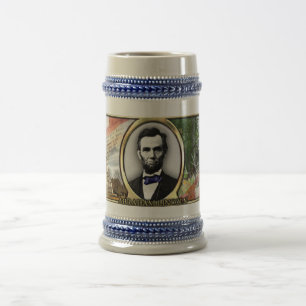 Ziviler Krieg Stein Präsidenten-Abraham Lincoln Bierglas