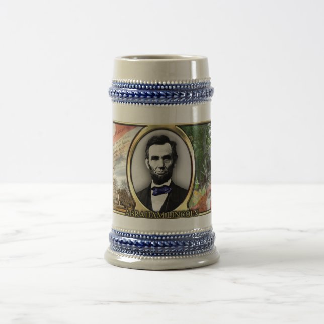 Ziviler Krieg Stein Präsidenten-Abraham Lincoln Bierglas (Mittel)