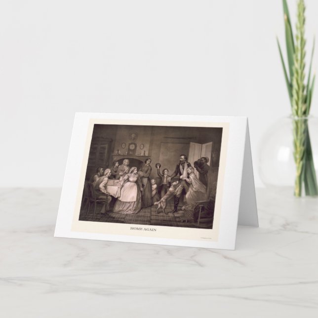 Ziviler Kriegs-Soldat, der begrüßtes Zuhause ist Karte (Vorderseite)