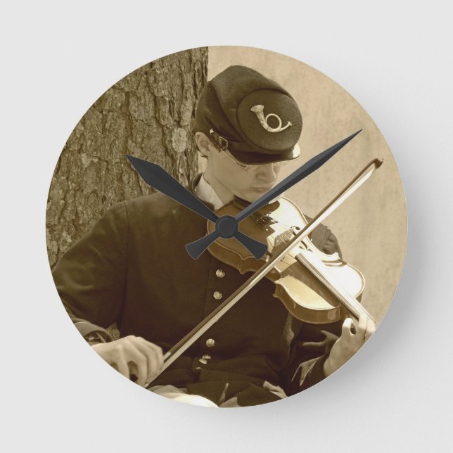 Ziviler Kriegssicherungs-Player Runde Wanduhr (Vorderseite)