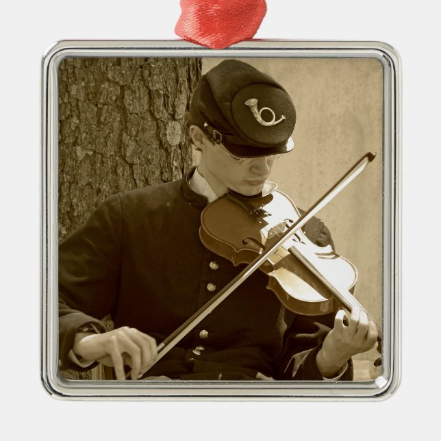 Ziviler Kriegssicherungs-Player Silbernes Ornament (Vorne)