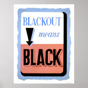 Ziviler Schutz-Blackout 1942 WPA Poster