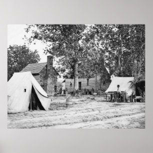 Ziviles Kriegs-Schlachtfeld-Krankenhaus, 1862 Poster