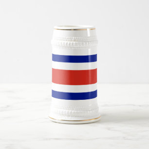Zivilflagge Costa Ricas Bierglas