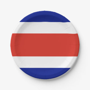Zivilflagge Costa Ricas Pappteller