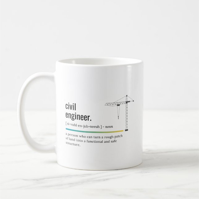 Zivilingenieur Definition Personalisiert Kaffeetasse (Links)