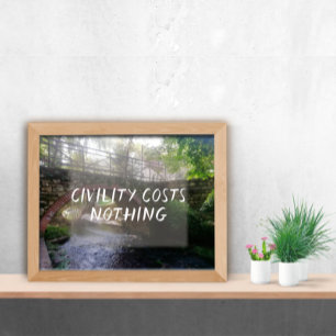 Zivilisation kostet nichts Foto Ozeanplakat Poster