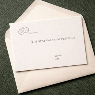 Zivilzeremonie-Registrierungs-Hochzeitskarten