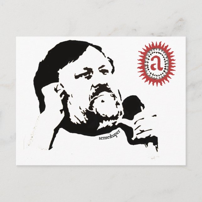 Zizek überlegt das Objekt Petit a: Der T - Shirt Postkarte (Vorderseite)