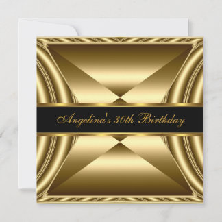 Zizzago Elegant 30. Geburtstag Exotic Rich Gold Einladung