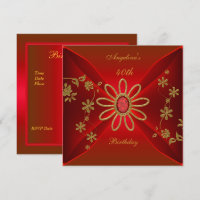 Zizzago Elegant 40. Geburtstag Rich Red Jewel