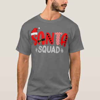 Zjn8 Kariert Santa Squad Merry Xmas Weihnachtsmänn T-Shirt