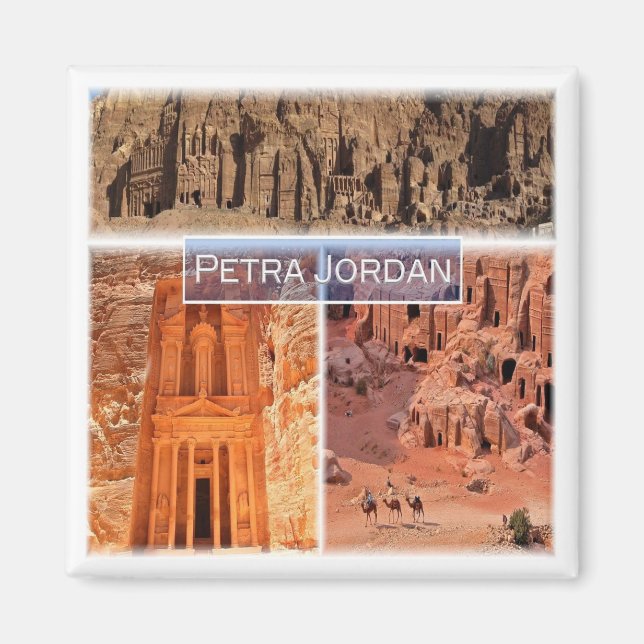 zJO003 PETRA, Jordanien, Asien, Kühlschrank Magnet (Vorne)