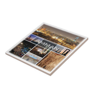 zJO005 AMMAN panorama, Jordanien, Asien, Fliese