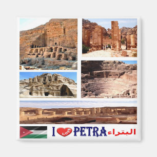 zJO020 i Liebe PETRA, Jordanien, Asien, Kühlschran Magnet