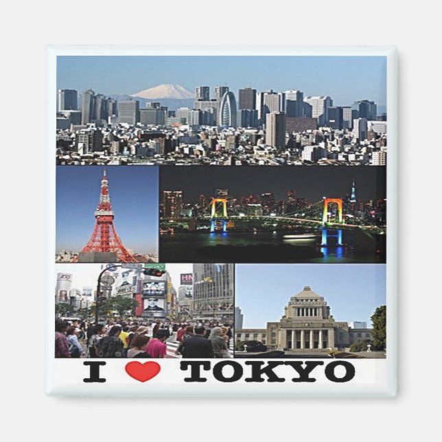 zJP003 i Liebe TOKIO, Japan, Asien, Kühlschrank Magnet (Vorne)