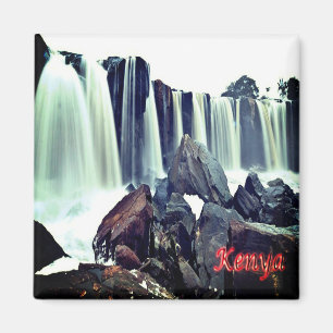 zKE009 KENYA, Fourteen Falls, Afrika, Kühlschrank Magnet