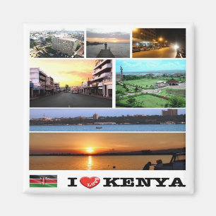 zKE010 KENYA I Liebe, Mosaik, Afrika, Kühlschrank Magnet