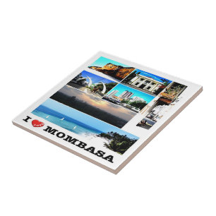 zKE014 MOMBASA I Liebe, Mosaik, Kenia, Fliese