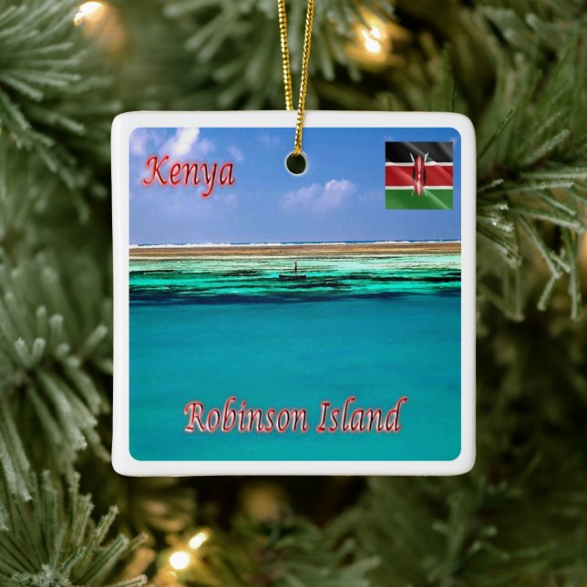 zKE021 KENYA, Robinson Island, Afrika, Keramikornament (Baum)