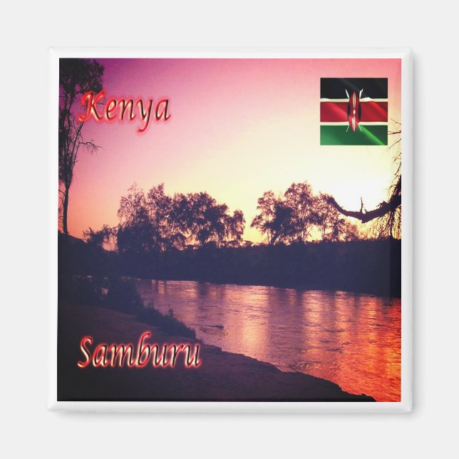zKE022 SAMBURU, KENIA, Afrika, Kühlschrank Magnet (Vorne)
