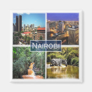 zKE028 NAIROBI, Mosaik, Kenia, Afrika, Kühlschrank Magnet