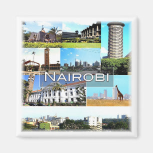 zKE029 NAIROBI, Mosaik, Kenia, Afrika, Kühlschrank Magnet