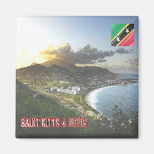 zKN005 SAINT KITTS NEVIS, Frigate Bay, Kühlschrank Magnet