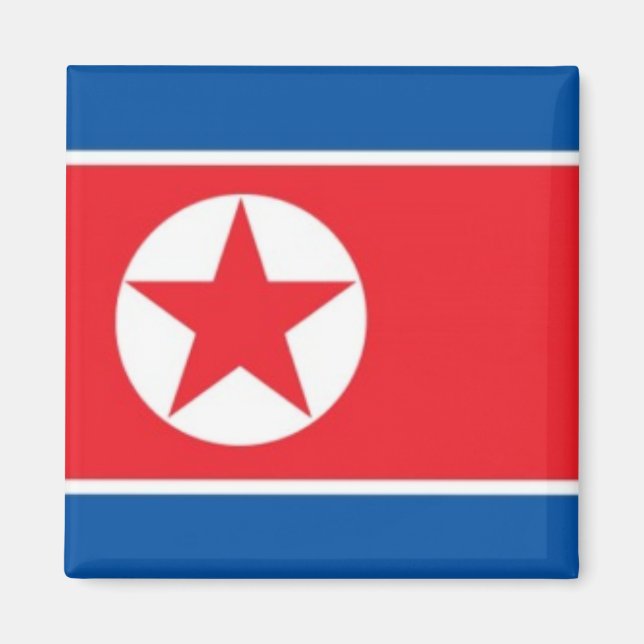 zKP001 Nordkoreanische FLAG Nordkorea, Kühlschrank Magnet (Vorne)