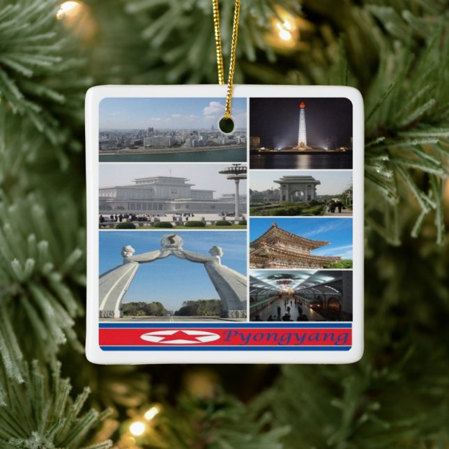 zKP003 PYONGYANG, Nordkorea, Keramikornament (Baum)