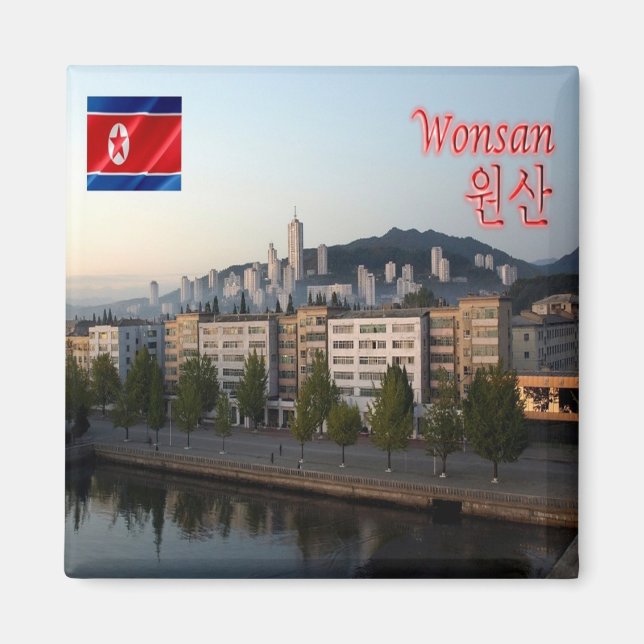 zKP004 WONSAN, Nordkorea, Asien, Kühlschrank Magnet (Vorne)