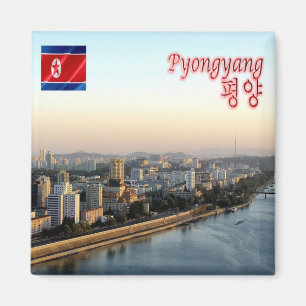 zKP006 Taedong River PYONGYANG Nordkorea, Kühlschr Magnet