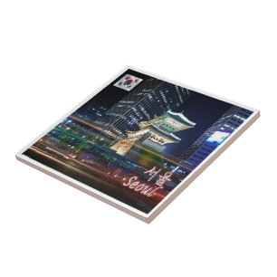 zKR007 NAMDAEMUN at night SEOUL, Südkorea, Fliese