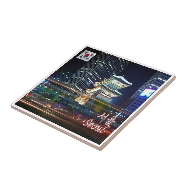 zKR007 NAMDAEMUN at night SEOUL, Südkorea, Fliese (Seite)