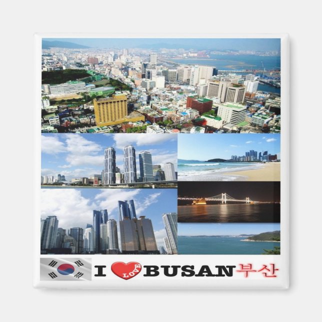 zKR012 i Liebe BUSAN, Südkorea, Asien, Kühlschrank Magnet (Vorne)