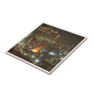 zKW006 AL KUWAIT, Stadt für Nacht, Asien, Fliese